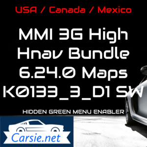 Audi MMI 3GH / 3G High / Bundle – Latest Maps & Firmware – USA / Canada / Mexico – 6.24.0 & K0133_3_D1